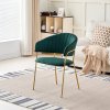 Dizajnové kreslo - DASMIN, Zelená zamatová látka – detail 3