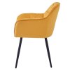 Dizajnové kreslo - FEDRIS, Žltá zamatová látka – detail 4