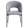 Jedálenské kreslo - LONKA, Sivá látka – detail 1