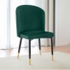 Jedálenské kreslo - UDAJA, Zelená zamatová látka – detail 4