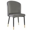 Jedálenské kreslo - UDAJA, Sivá zamatová látka