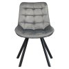 Jedálenská stolička - SAMIRA, Sivá zamatová látka – detail 2