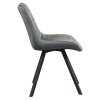Jedálenská stolička - SAMIRA, Sivá zamatová látka – detail 3