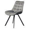 Jedálenská stolička - SAMIRA, Sivá zamatová látka – detail 8