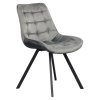 Jedálenská stolička - SAMIRA, Sivá zamatová látka