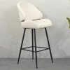 Barová stolička - SANAKO, Biela látka – detail 5
