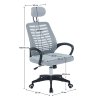 Kancelárske kreslo - EDRED, Sivá sieťovina – detail 6