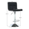 Barová stolička - KANDY, Čierna ekokoža – detail 1