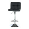 Barová stolička - KANDY, Čierna ekokoža – detail 2