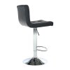 Barová stolička - KANDY, Čierna ekokoža – detail 3