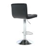 Barová stolička - KANDY, Čierna ekokoža – detail 4
