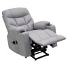 Masážne polohovacie kreslo - HUDSON, Sivá látka – detail 5