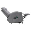 Masážne polohovacie kreslo - HUDSON, Sivá látka – detail 7