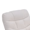 Masážne polohovacie kreslo - HUDSON, Biela látka – detail 11