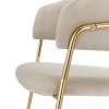Dizajnové kreslo - DASMIN, Béžová zamatová látka – detail 5