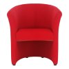Klubové kreslo - CUBA, Červená semišová látka – detail 2