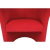 Klubové kreslo - CUBA, Červená semišová látka – detail 8