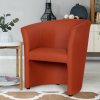 Klubové kreslo - CUBA, Oranžová ekokoža – detail 3