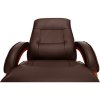 Polohovacie hojdacie kreslo - RYAN, Hnedá ekokoža – detail 2