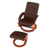 Polohovacie hojdacie kreslo - RYAN, Hnedá ekokoža – detail 9