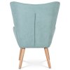 Ušiakové kreslo s podnožkou - STONE, Modrá látka – detail 4