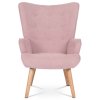 Ušiakové kreslo s podnožkou - STONE, Ružová látka – detail 1