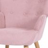 Ušiakové kreslo s podnožkou - STONE, Ružová látka – detail 8