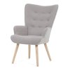 Ušiakové kreslo - EMBER, Šedá látka