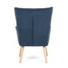 Ušiakové kreslo - PINE, Modrá látka – detail 6