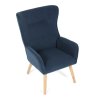Ušiakové kreslo - PINE, Modrá látka – detail 7