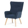 Ušiakové kreslo - PINE, Modrá látka