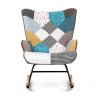 Hojdacie kreslo - STAR, Viacfarebná látka – detail 1