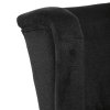 Ušiakové kreslo - NOVA, Čierna látka – detail 5