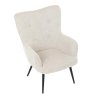 Ušiakové kreslo - LUCAS, Béžová látka – detail 7
