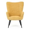 Ušiakové kreslo - LUCAS, Žltá látka – detail 1