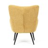 Ušiakové kreslo - LUCAS, Žltá látka – detail 6