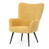 Ušiakové kreslo - LUCAS, Žltá látka