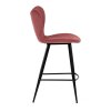 Barová stolička - AURA, Červená látka – detail 6