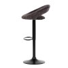 Barová stolička - ASTRA, Hnedá zamatová látka – detail 3