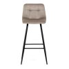 Barová stolička - CELESTE, Hnedá látka – detail 1