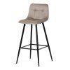 Barová stolička - CELESTE, Hnedá látka