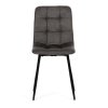 Jedálenská stolička - CARLA, Čierna látka (imitácia kože) – detail 2