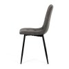 Jedálenská stolička - CARLA, Čierna látka (imitácia kože) – detail 4