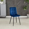 Jedálenská stolička - CARLA, Modrá zamatová látka – detail 1