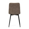 Jedálenská stolička - CARLA, Hnedá látka (imitácia kože) – detail 7