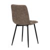 Jedálenská stolička - CARLA, Hnedá látka (imitácia kože) – detail 8