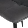 Jedálenská stolička - CARLA, Šedá zamatová látka – detail 10