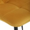 Jedálenská stolička - CARLA, Žltá zamatová látka – detail 10