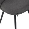 Jedálenská stolička - FRIDA, Sivá látka – detail 12