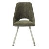 Jedálenská stolička - GALA, Zelená látka – detail 1